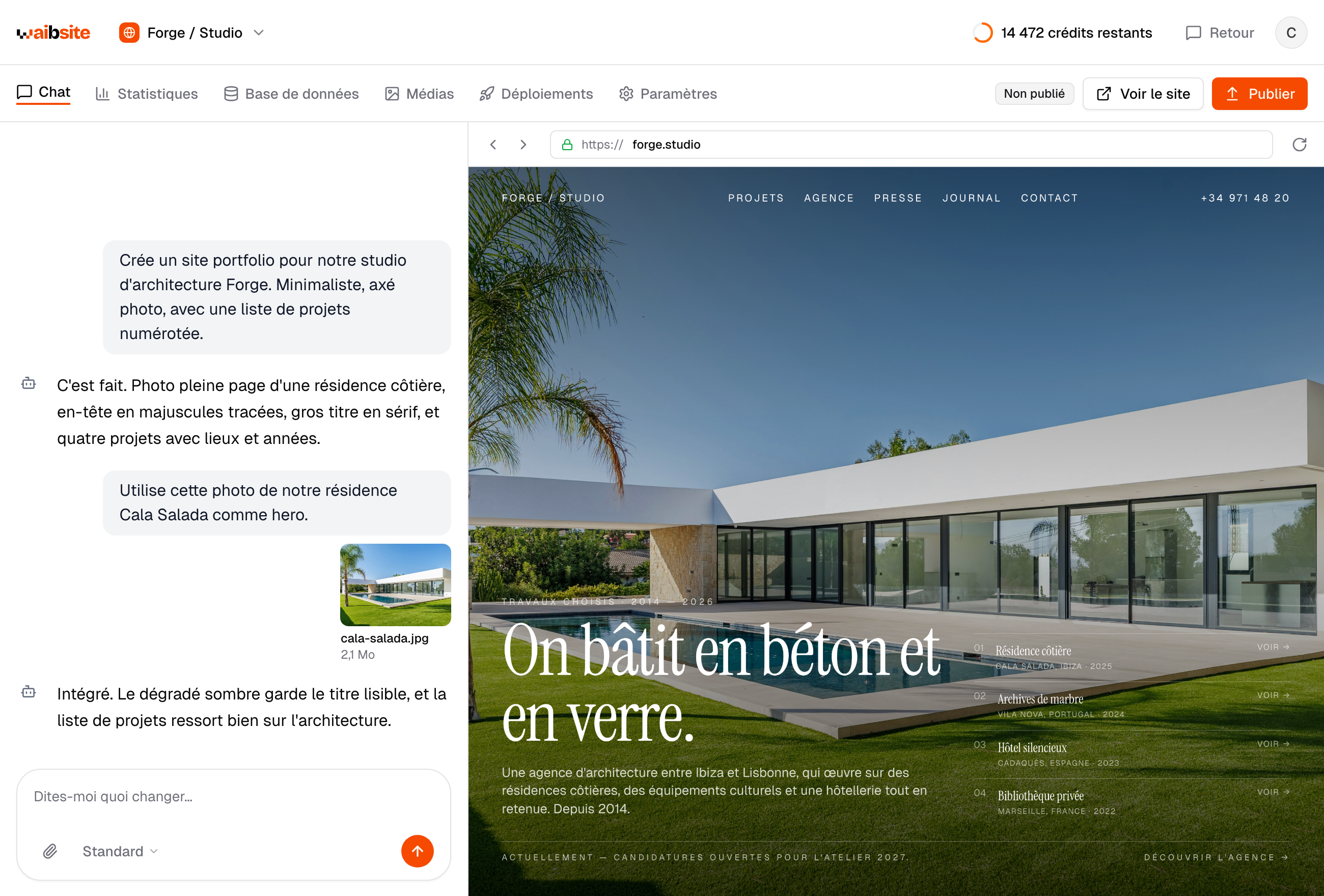 Décrivez. Voyez en direct.