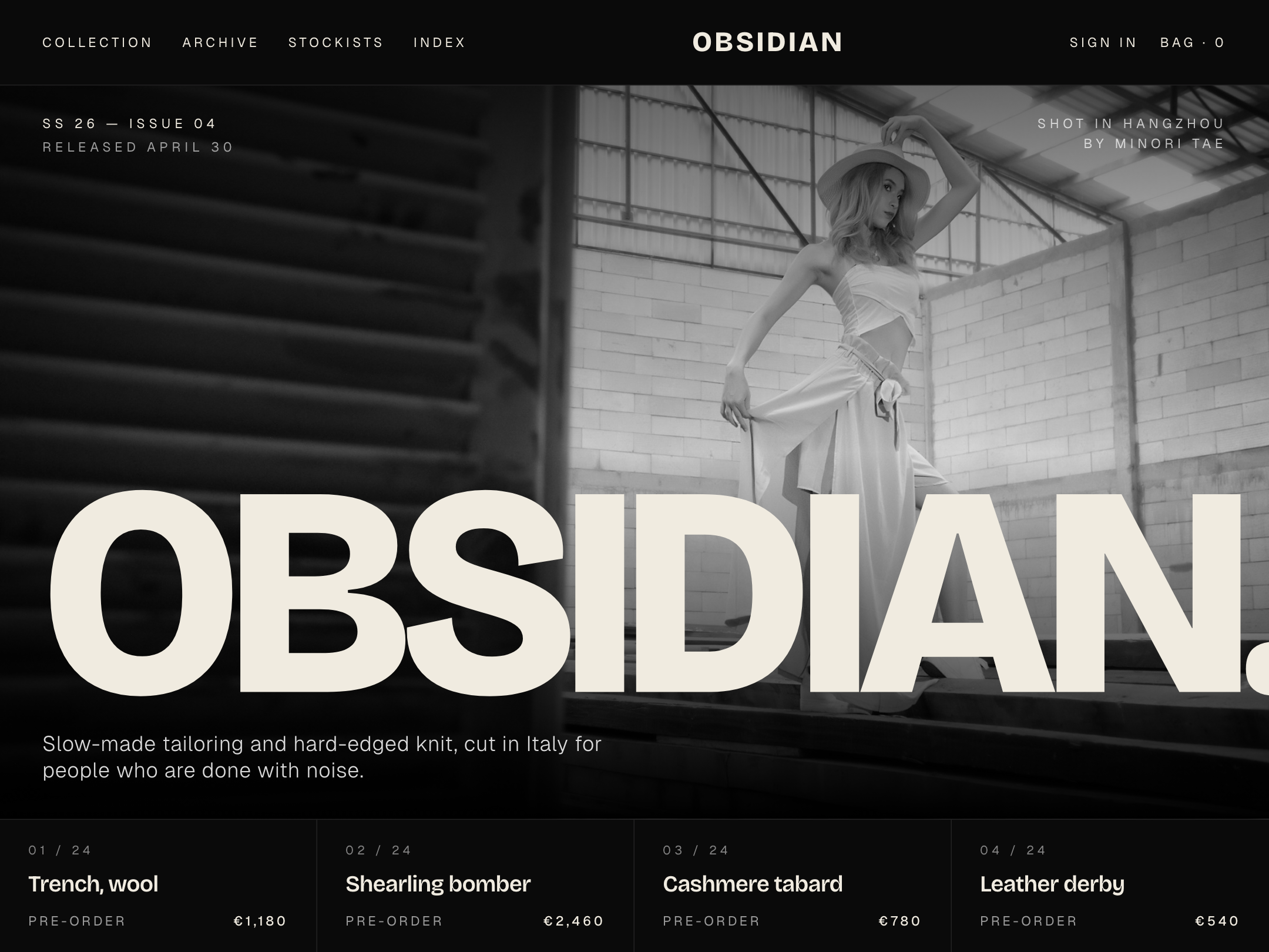 Obsidian — high-fashion brand